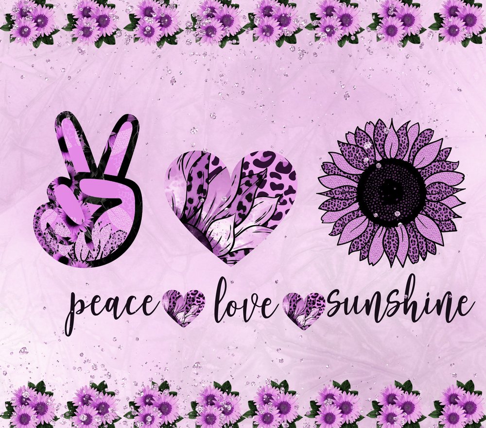 Peace Love Sunshine Floral — Multicolor Whimsical