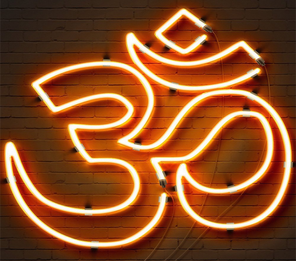 Neon Om Symbol