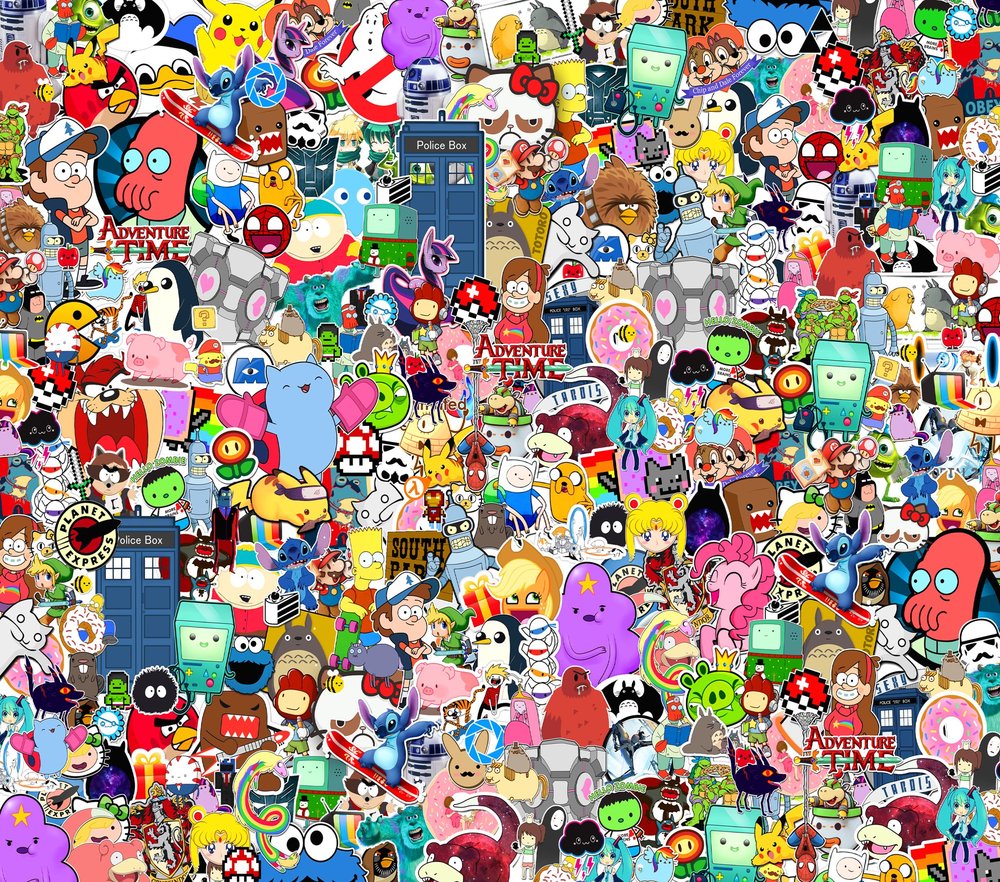 Pop Culture Characters Collage