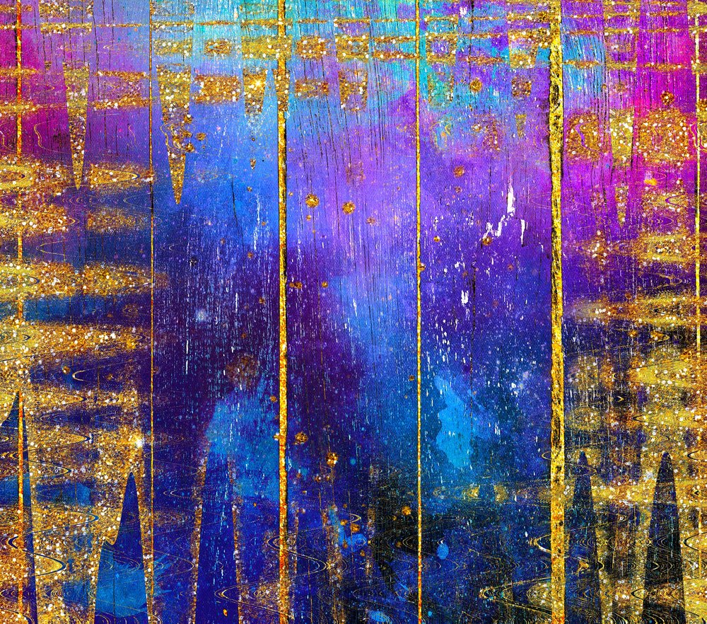 Cosmic Gold And Purple Texture