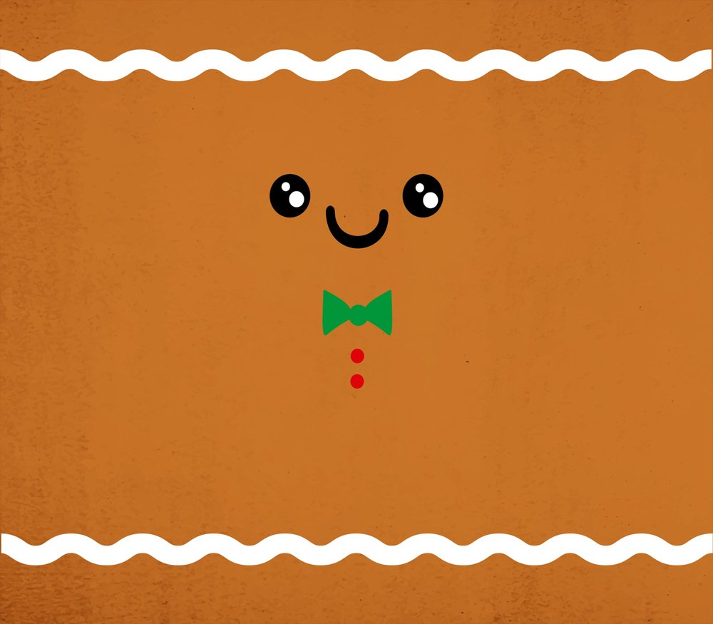 Happy Gingerbread Face
