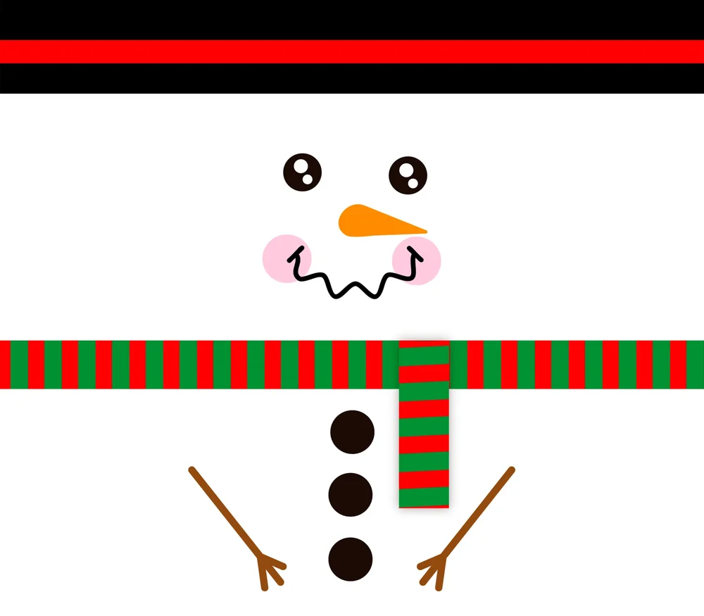 Festive Snowman — White Cartoon