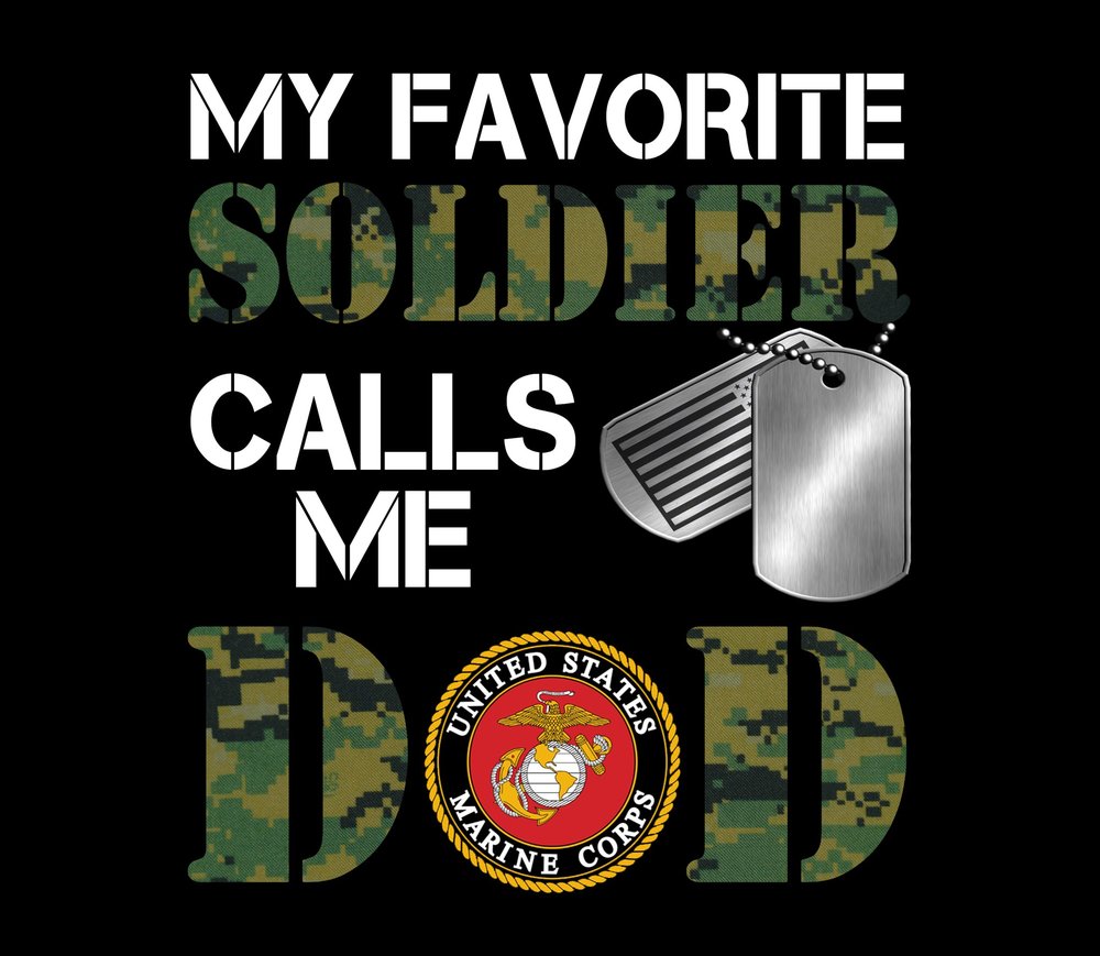 My Favorite Soldier Calls Me Dad — Black Camouflage