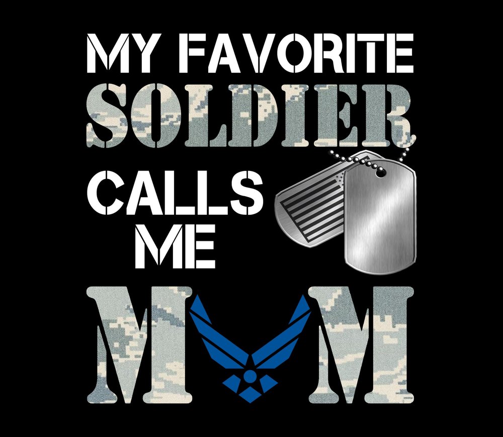 My Favorite Soldier Calls Me Mom — Black Distressed