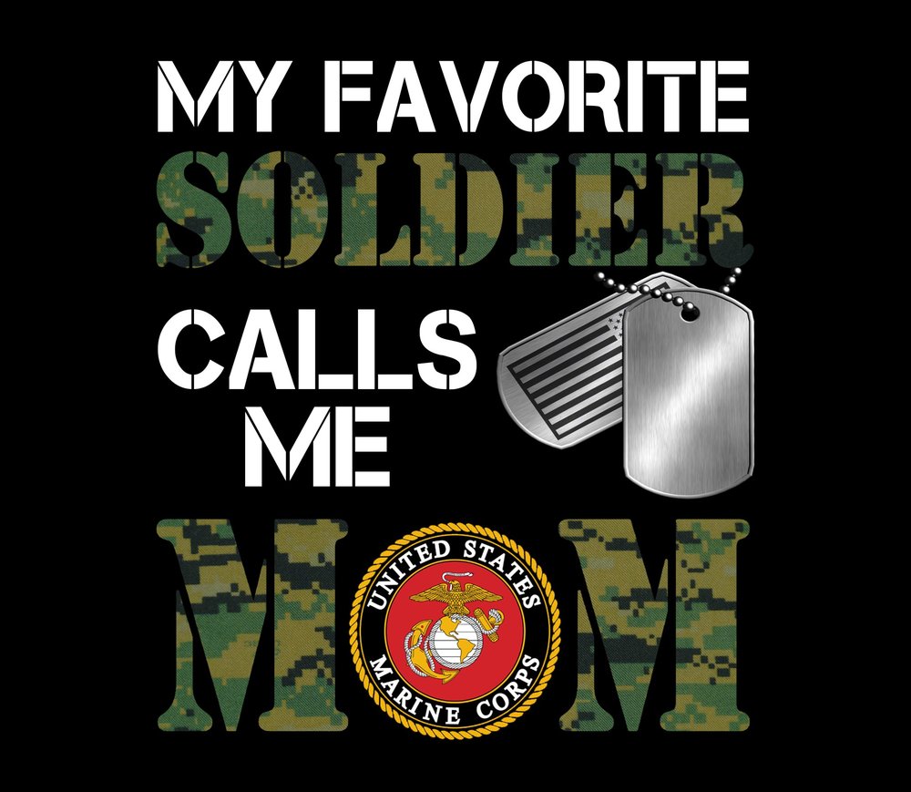 My Favorite Soldier Calls Me Mom — Black Distressed 2