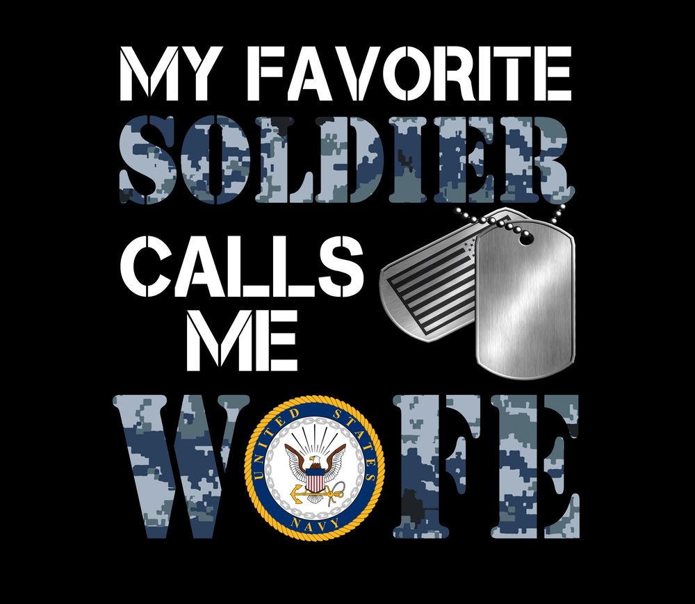 My Favorite Soldier Calls Me Wife — Black Distressed