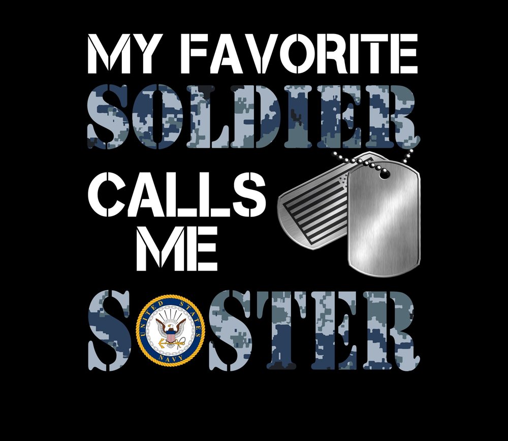 My Favorite Soldier Calls Me Sister — Black Digital Camo