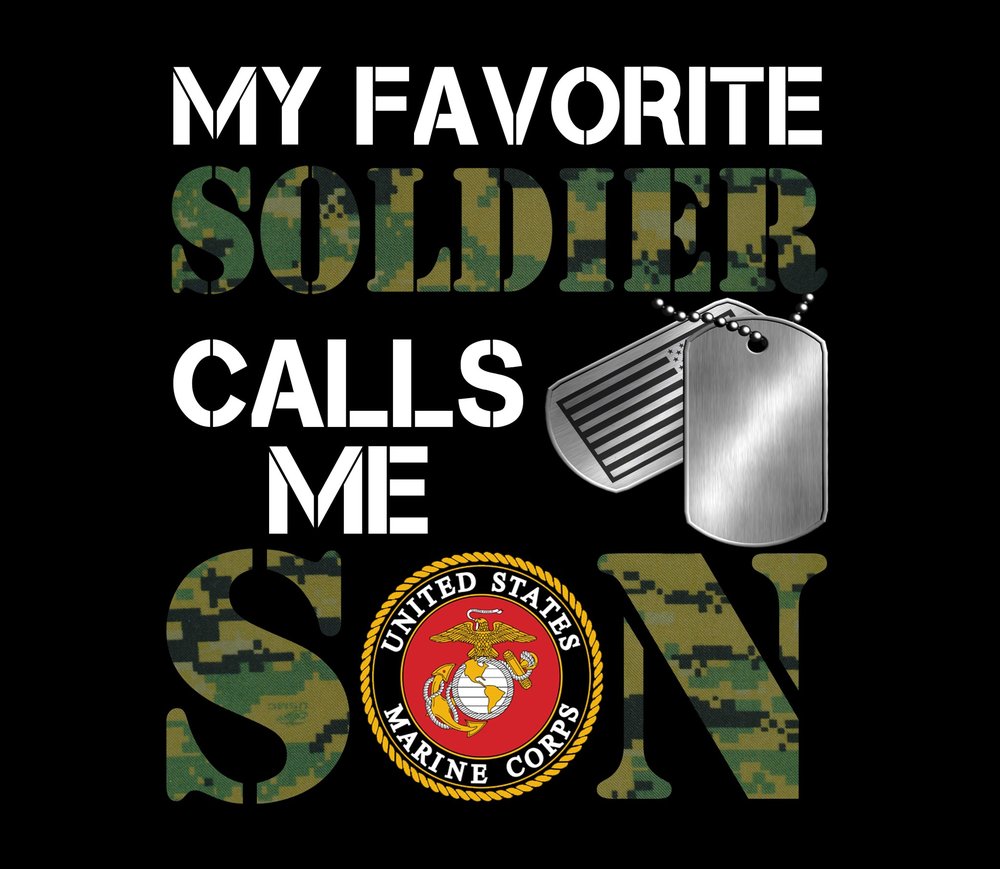 My Favorite Soldier Calls Me Son — Black Digital Camo