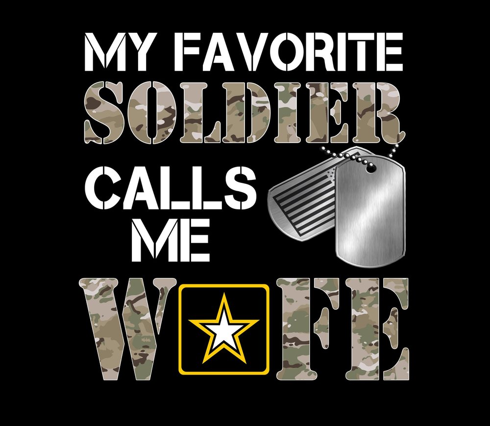 My Favorite Soldier Calls Me Wife — Black Camouflage