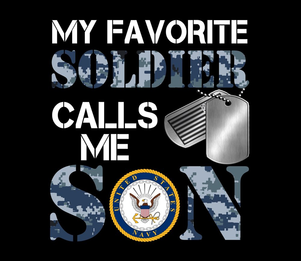 My Favorite Soldier Calls Me Son — Black Distressed