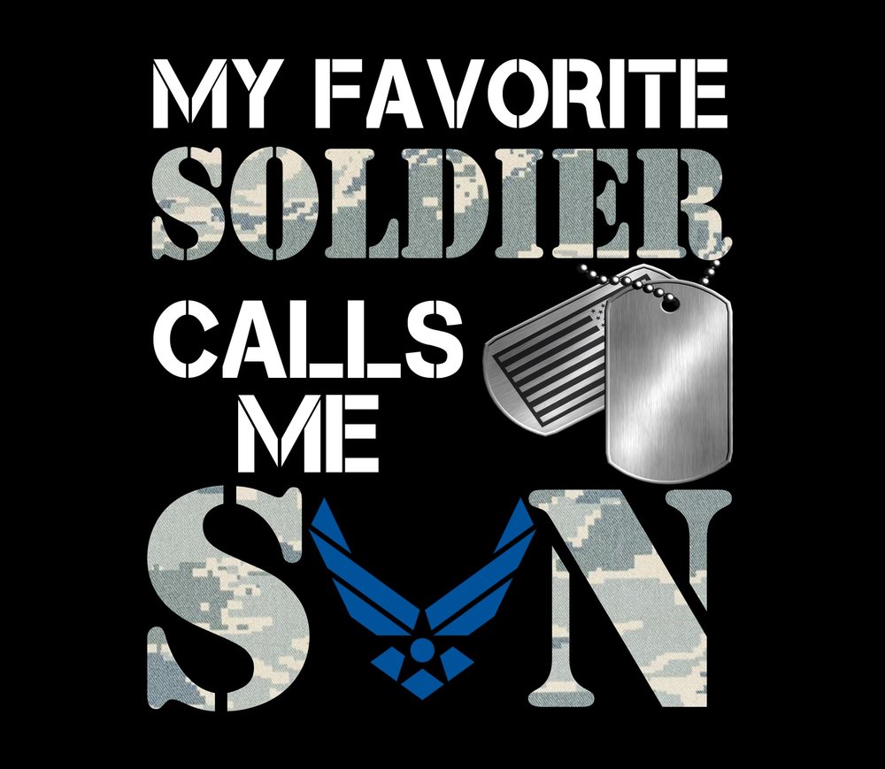 My Favorite Soldier Calls Me Son — Black Distressed 2