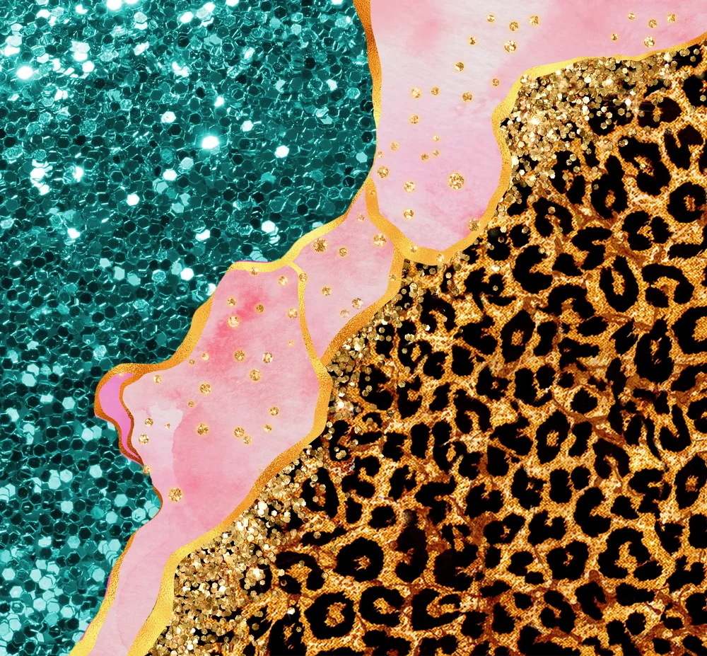 Glitter Leopard Ombre