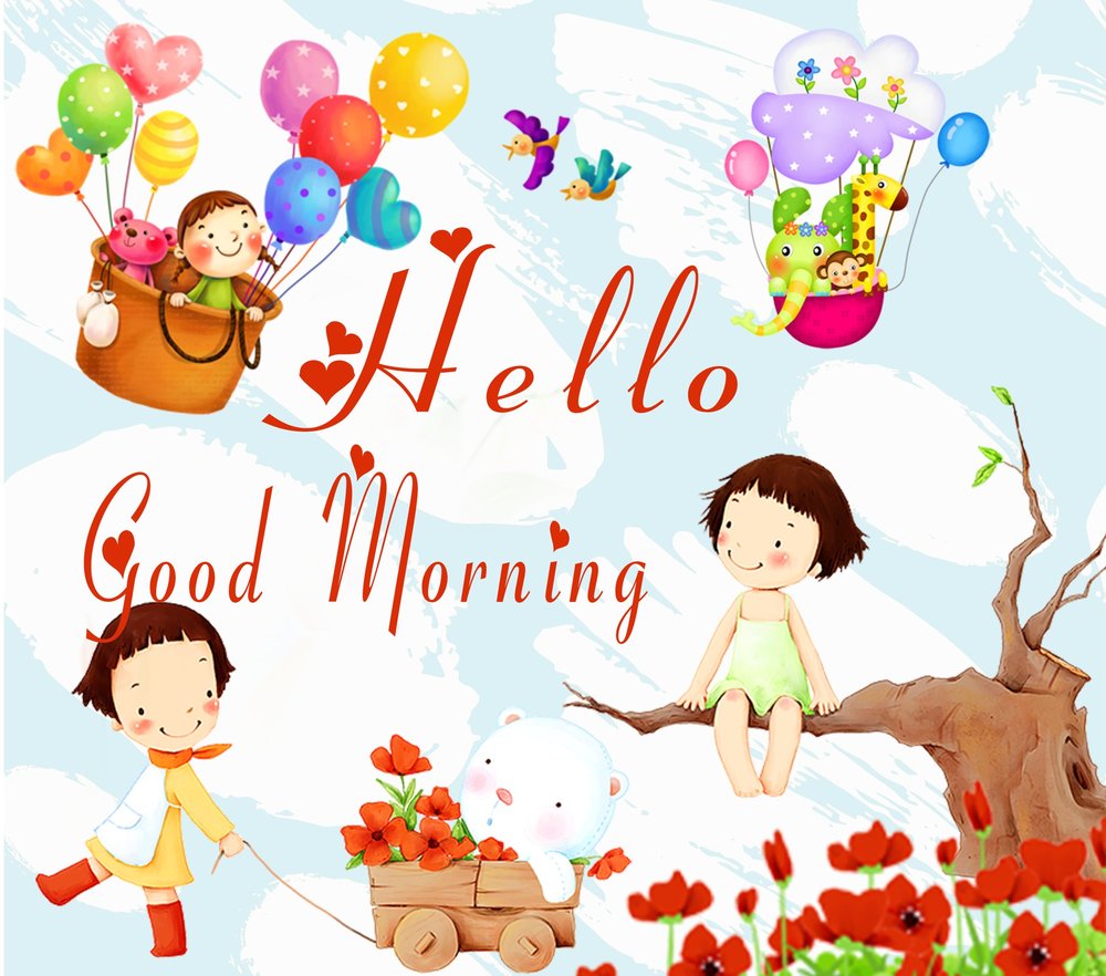 Hello Good Morning Children Balloons