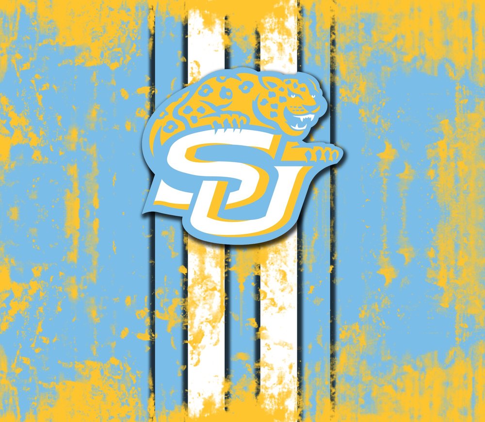 Southern University Jaguars Logo — Multicolor Distressed 2