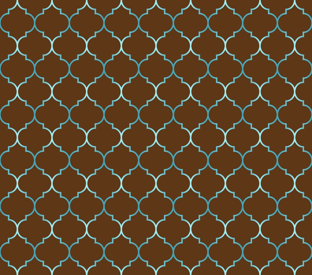 Moroccan Trellis Turquoise Brown