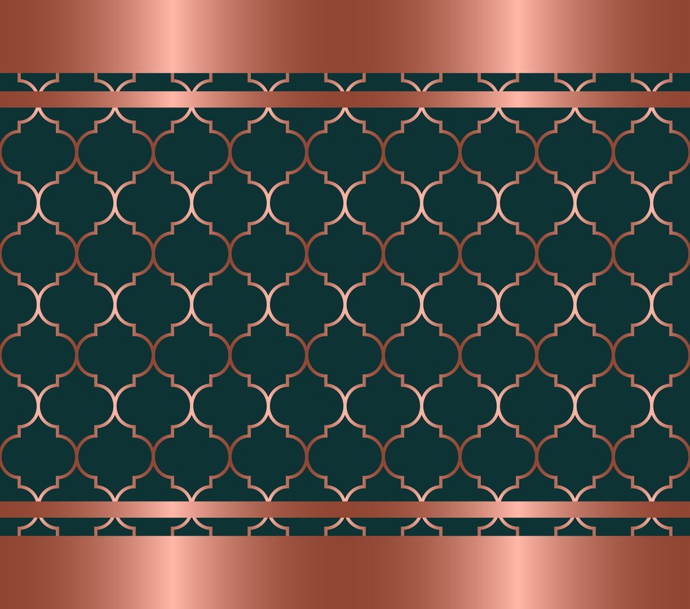 Moroccan Trellis — Navy Geometric