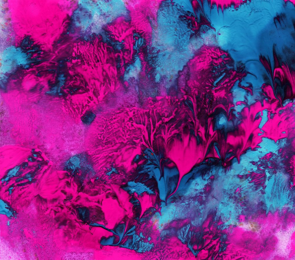 Neon Pink Turquoise Abstract Texture