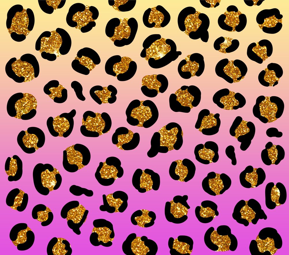 Gold Glitter Leopard Print — Multicolor Modern