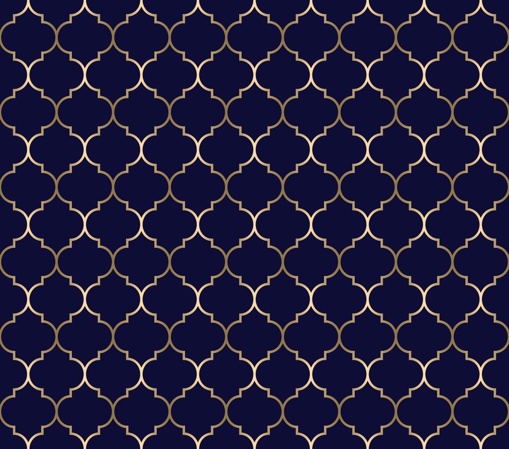 Moroccan Trellis Seamless Pattern — Black Minimal
