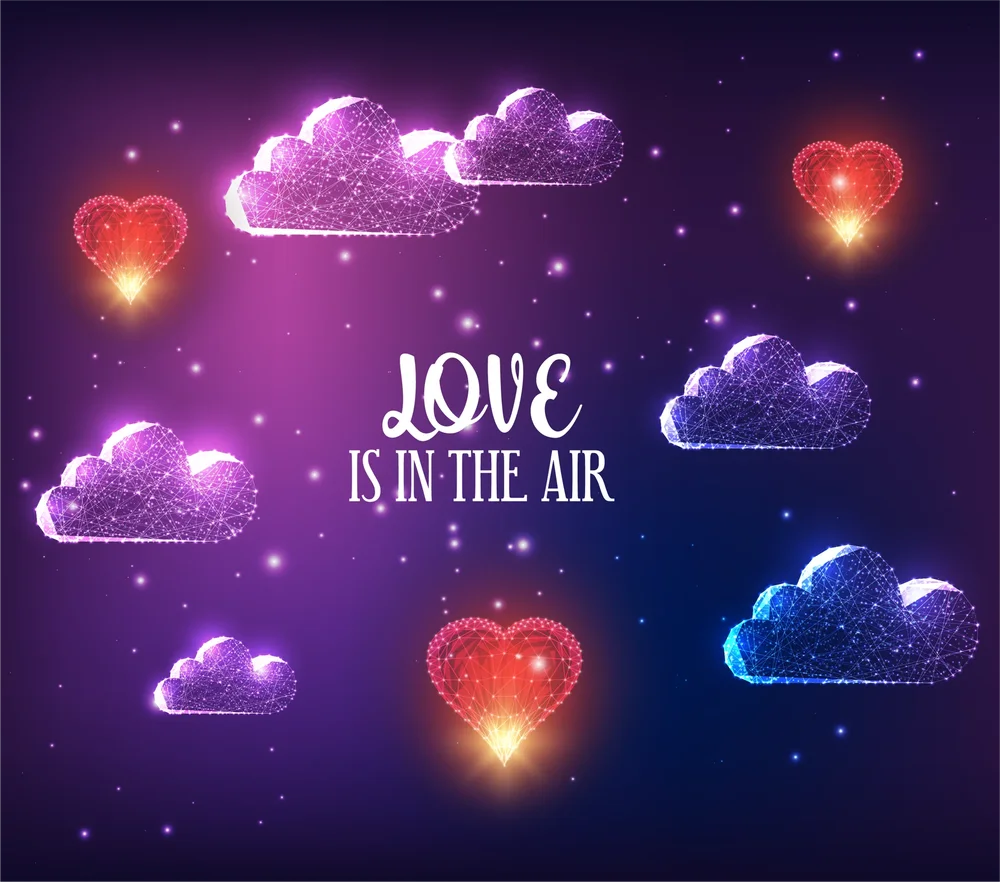 Love Is In The Air Neon Hearts