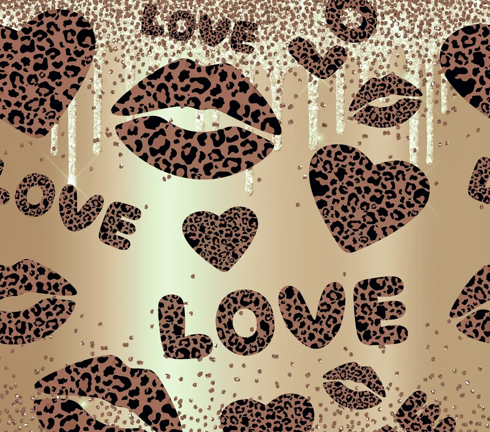 Leopard Print Love Glitter — Multicolor Glam