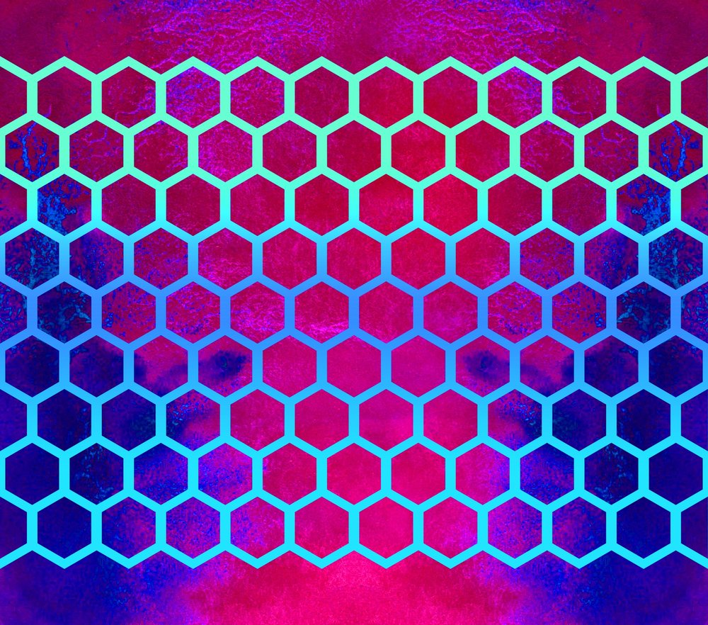 Neon Honeycomb