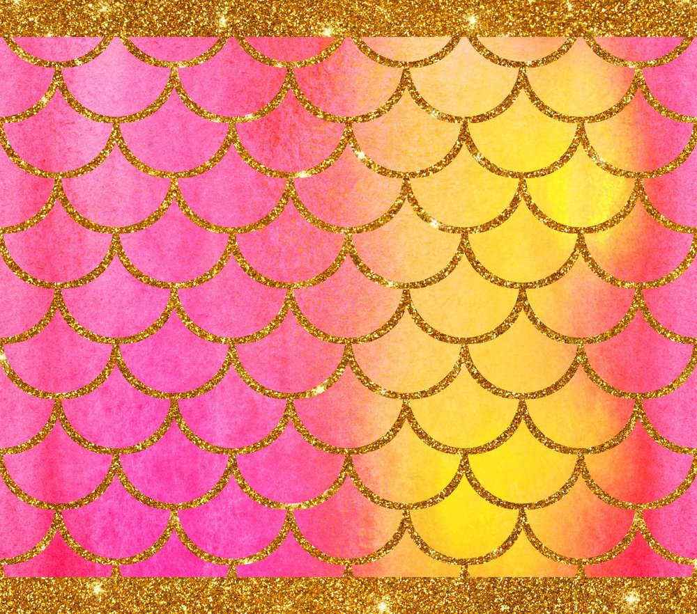 Mermaid Scales Glitter Gradient