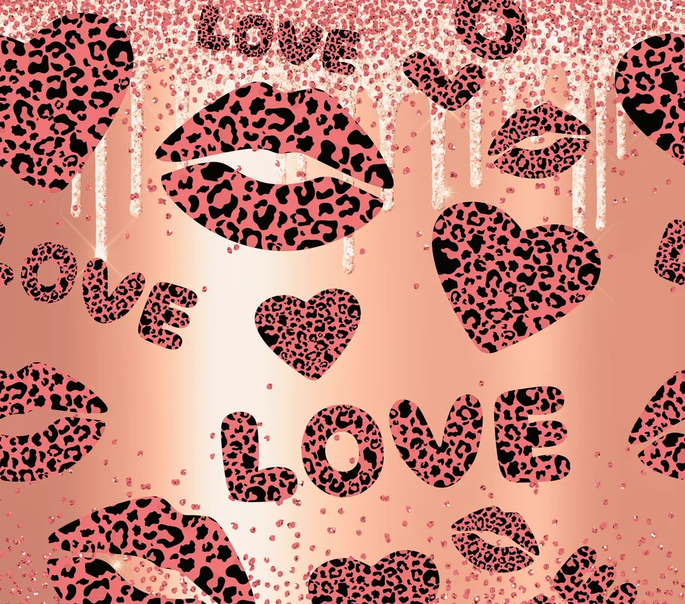 Leopard Print Love Glitter — Multicolor Glitter
