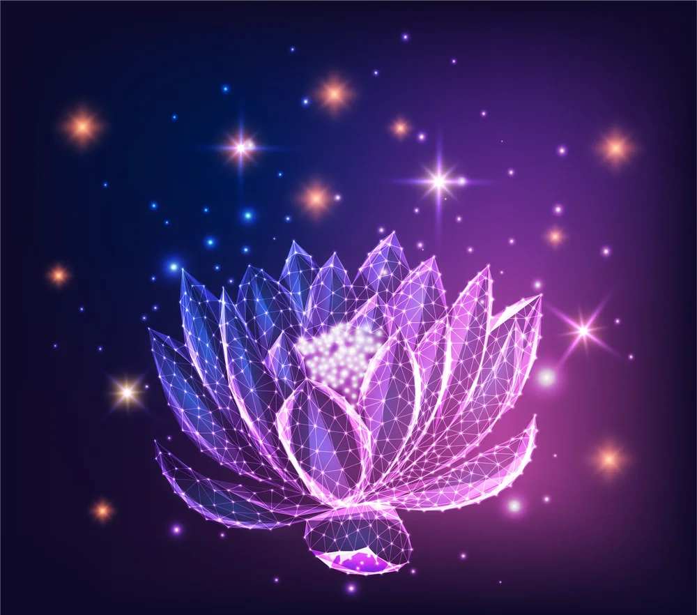 Glowing Geometric Lotus