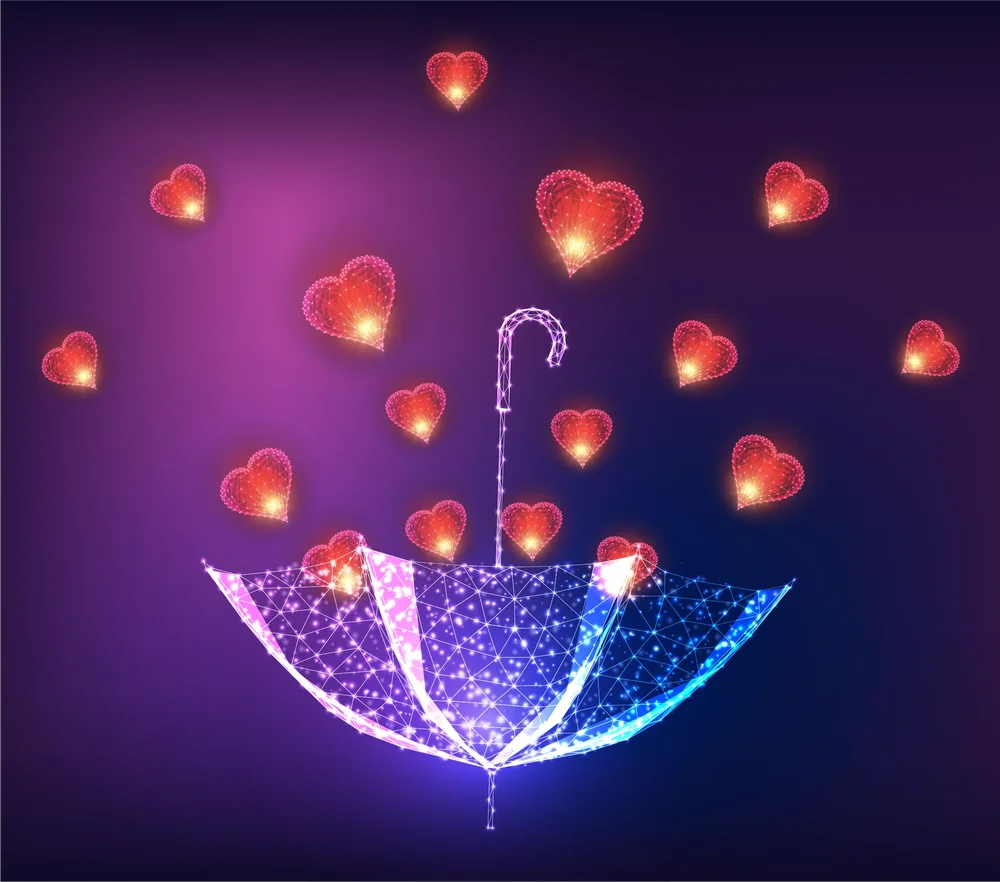 Glowing Heart Umbrella