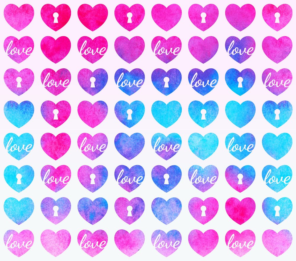 Watercolor Hearts