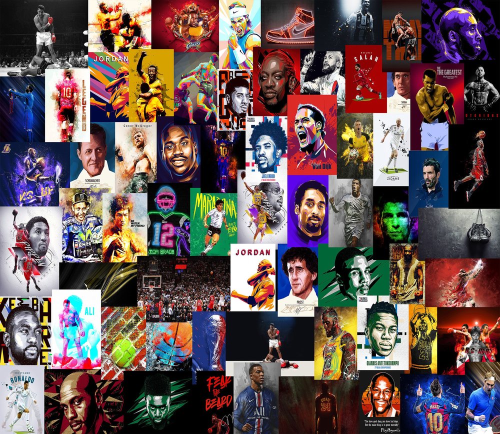 Sports Legends Portrait Collage