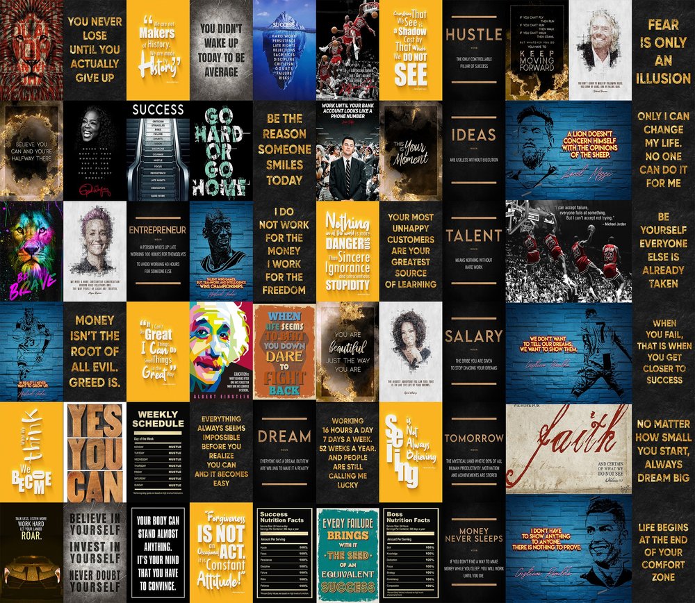 Motivational Success Quotes Poster Bundle
