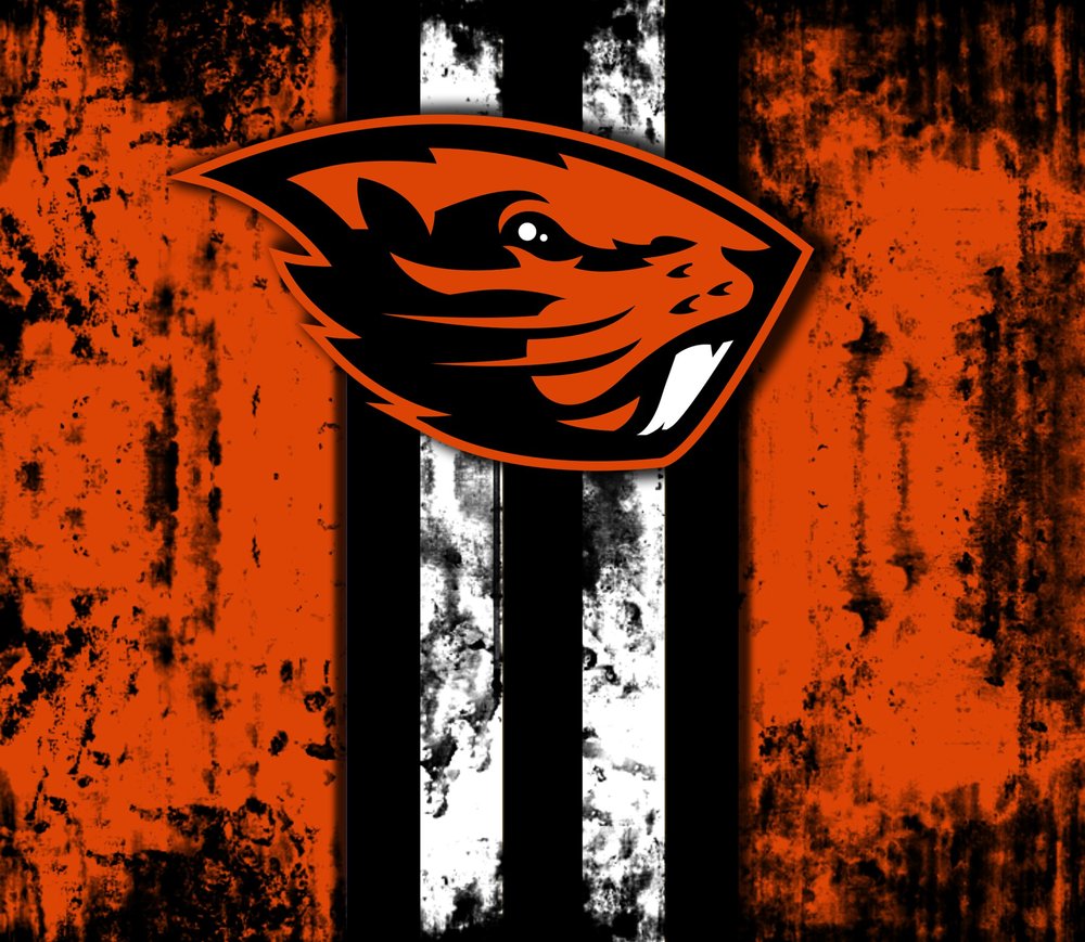 Oregon Beavers Logo Distressed