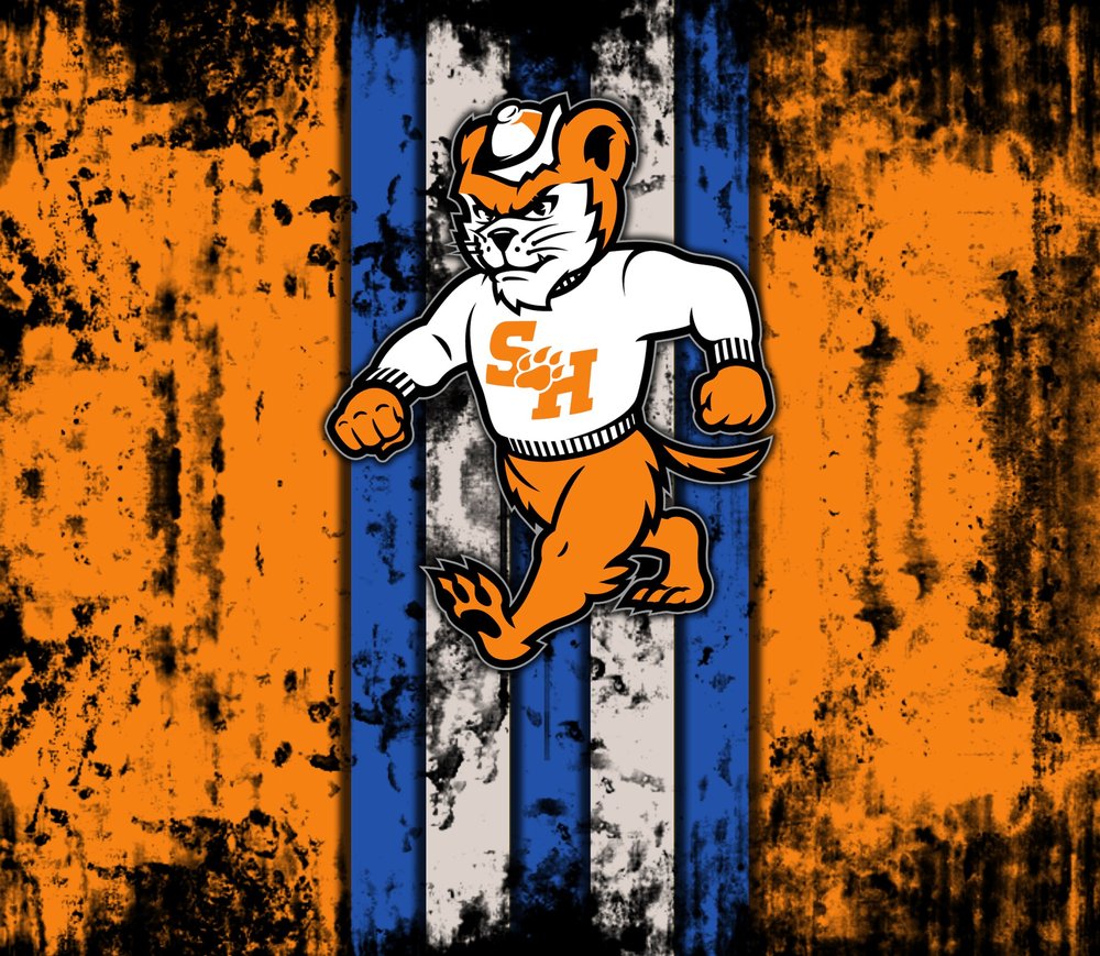 Sam Houston Tiger Grunge Mascot
