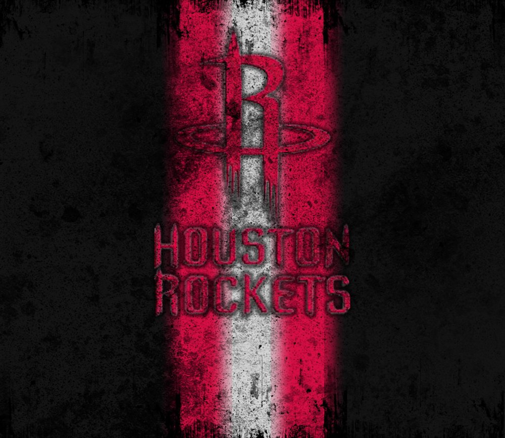 Houston Rockets Distressed Logo — Black Distressed