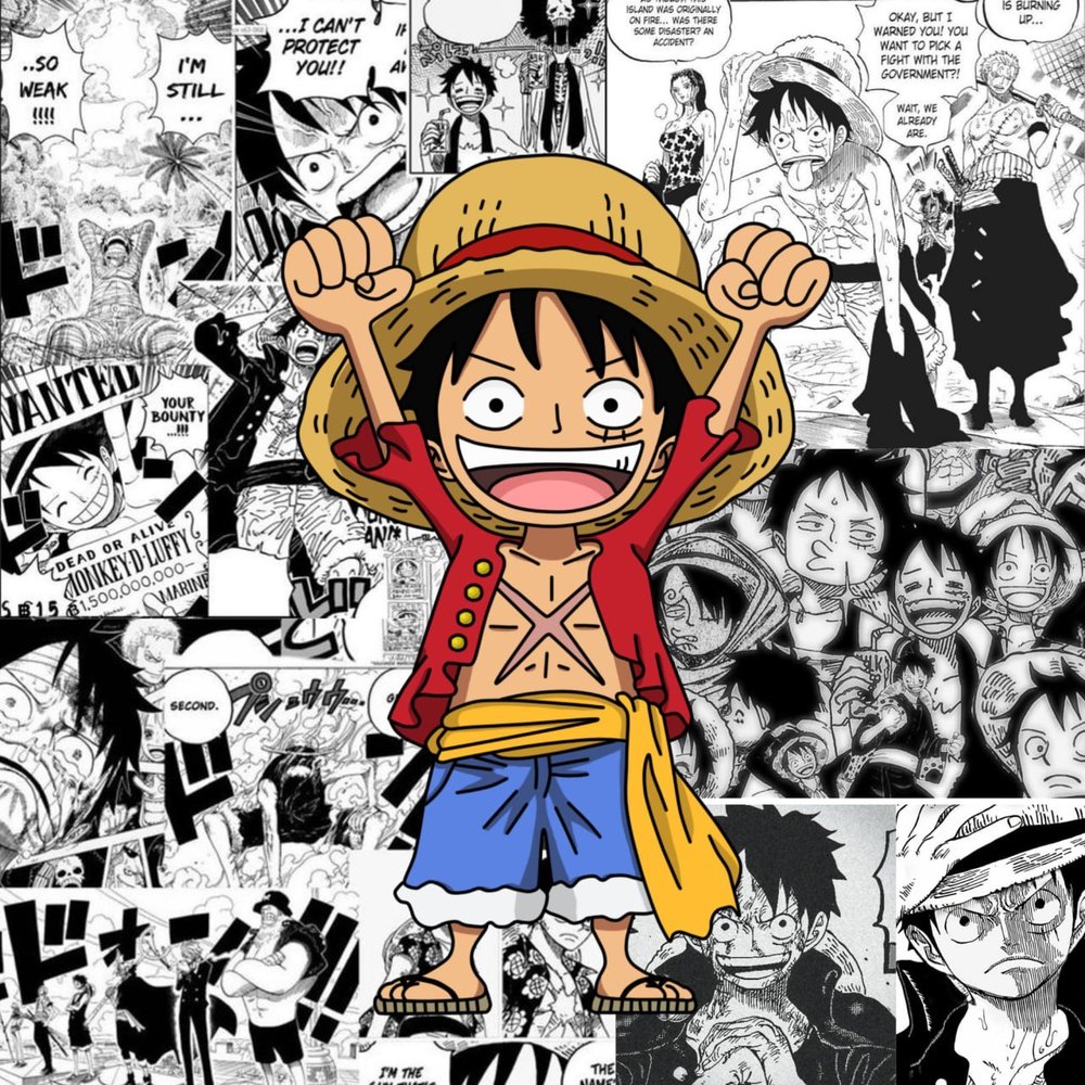 Luffy Wanted Poster Collage