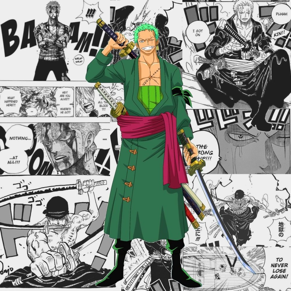 Roronoa Zoro Manga Collage