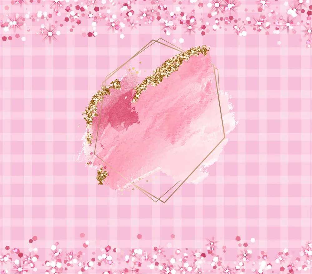 Pink Watercolor Geometric Frame