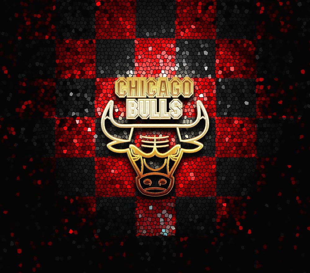 Chicago Bulls Logo Neon Sparkle