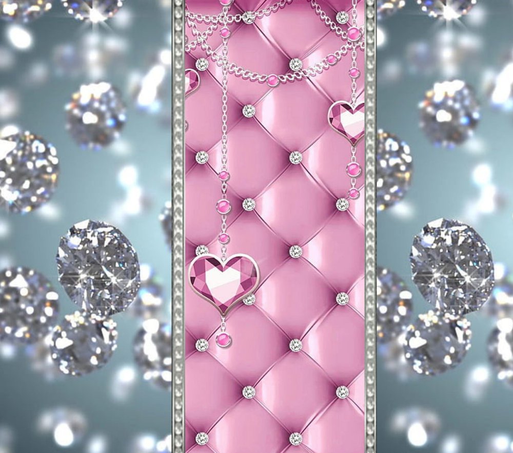 Luxury Pink Diamond Heart