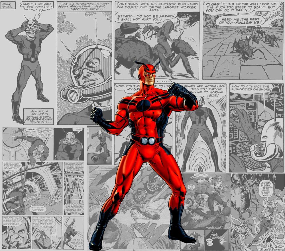 Ant-Man Comic Collage Character