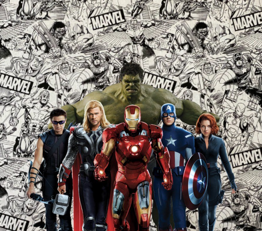 Avengers Team Marvel Collage