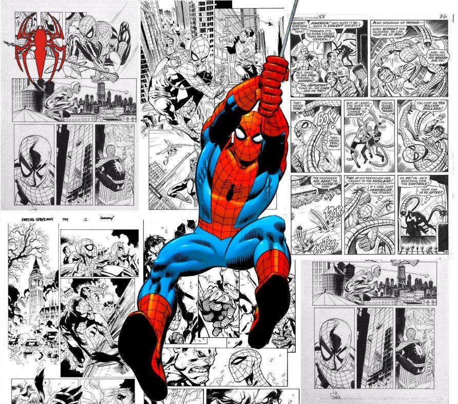 Amazing Spider-Man Comic Collage