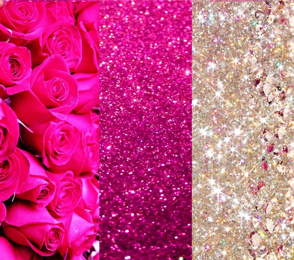 Pink Roses Glitter