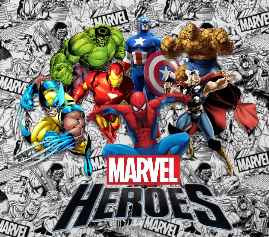 Marvel Heroes Avengers Collage