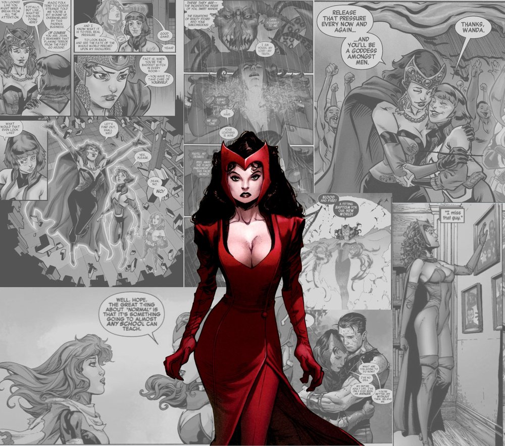 Scarlet Witch Comic Collage