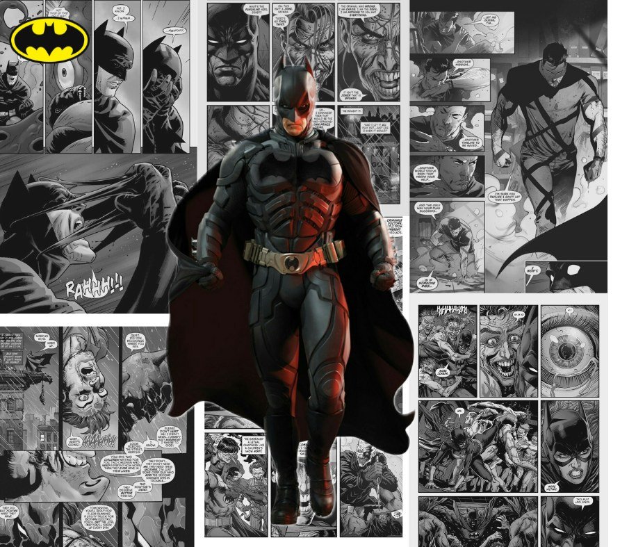 Batman Comic Collage — Multicolor Comic 2