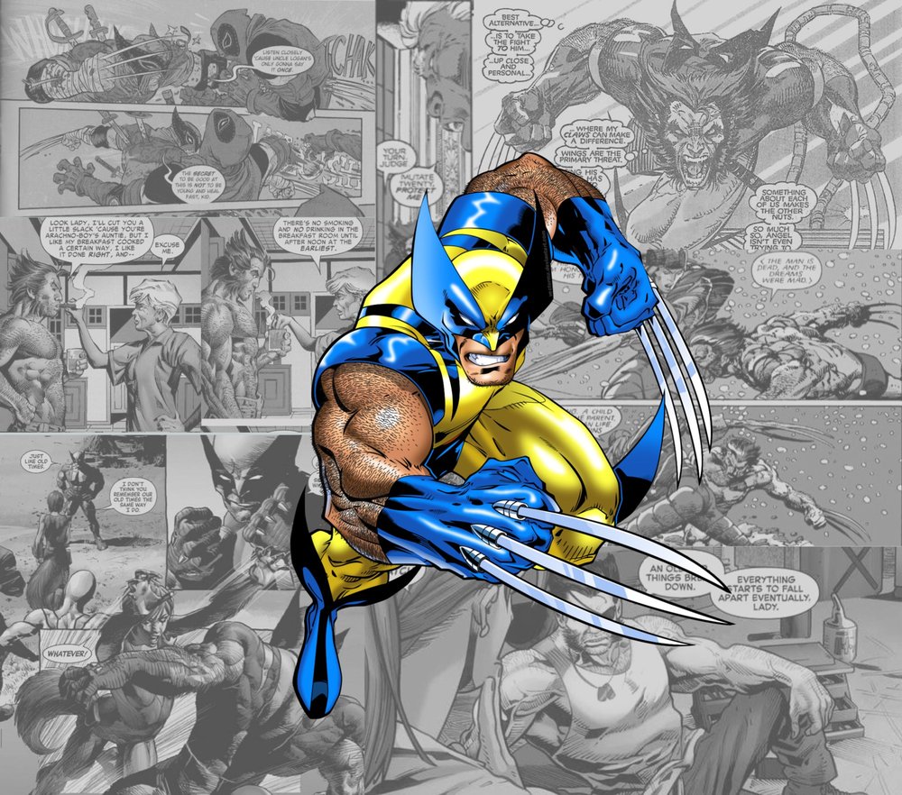 Wolverine Comic Book Mashup