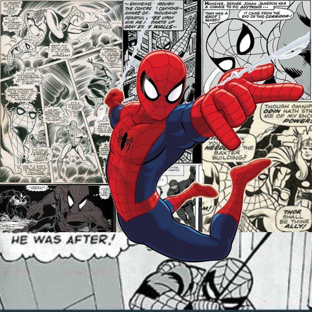 Spider-Man Comic Collage — Multicolor Comic Book 2
